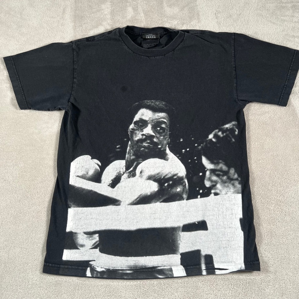 The Hundreds Rocky II Apollo Creed Graphic T-Shirt Men's Size Medium Black READ*